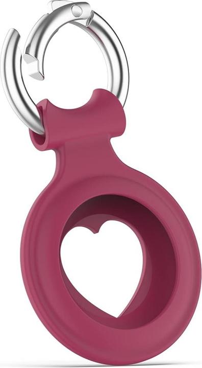 Actual product image Screenguard Apple Airtag Liquid Silikon Heart Case mit Anhänger
