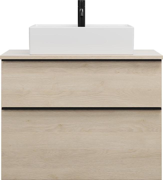 Oak decor Cashmere / Oak decor Cashmere, Handle moulding black matt G0252