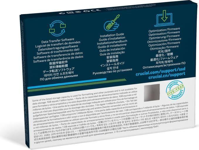 Actual product image Crucial P2 (250 GB, M.2 2280)