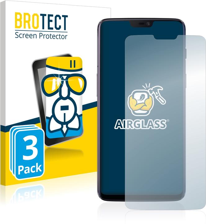Actual product image BROTECT AirGlass Glass (3 Piece, OnePlus 6)