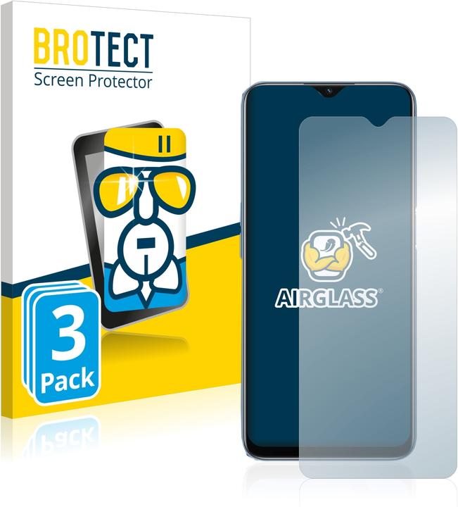 Produktbild BROTECT AirGlass Panzerglasfolie (3 Stück, Oppo A16)