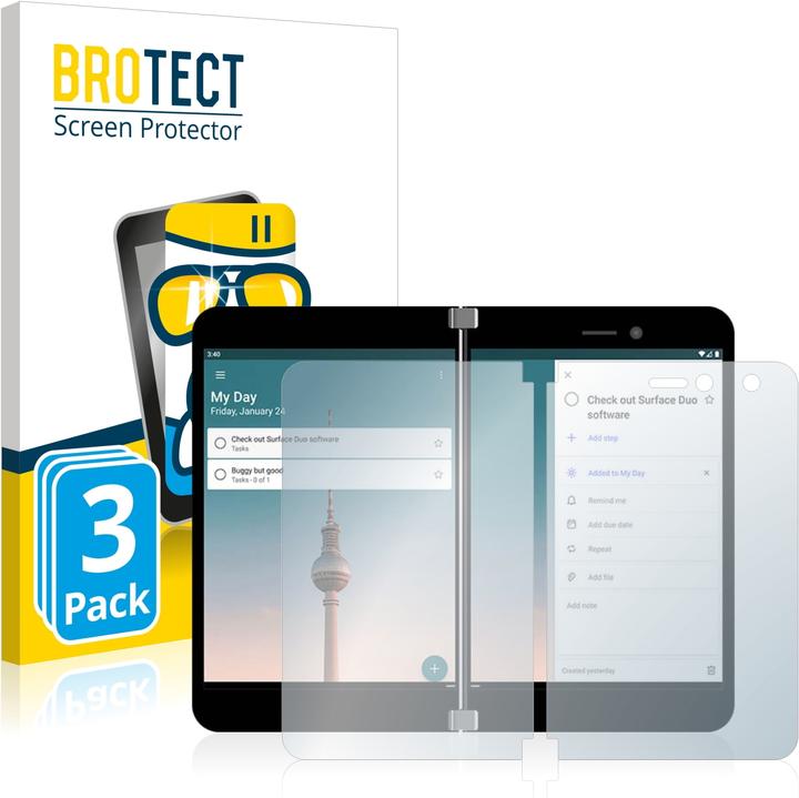 Produktbild BROTECT AirGlass Panzerglasfolie (3 Stück, Surface Duo)