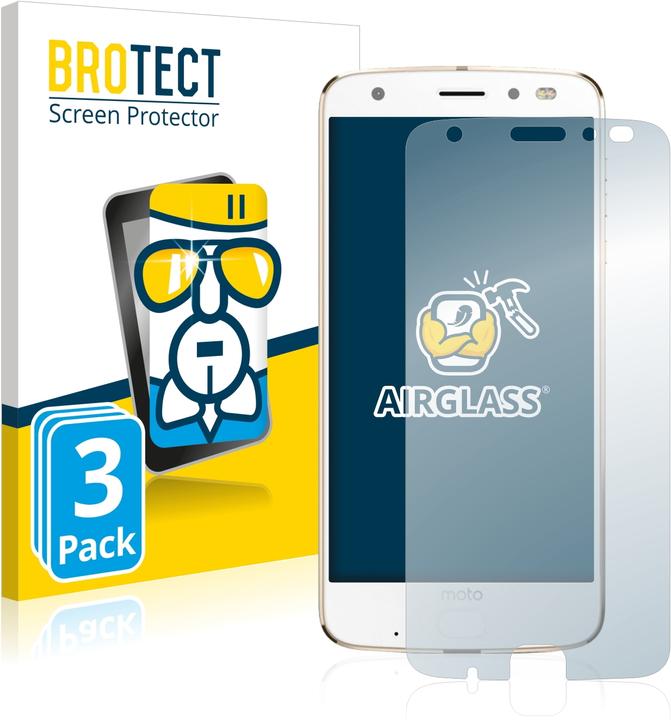 Actual product image BROTECT AirGlass Glass (3 Piece, Motorola Moto Z2 Force)