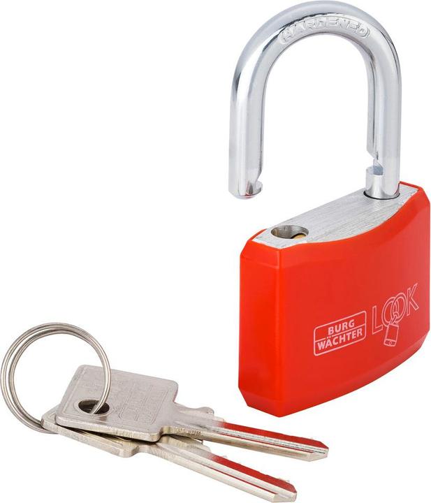 Produktbild Burg Wächter Zylinder-Vorhangschloss Look 402 Bügelstärke 6,3mm Bügelweite 20,7mm, Bügelhöhe 22,6mm