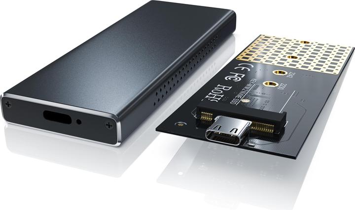 Immagine prodotto CSL Cabinet per hard disk, M.2 Key-M PCIe Cabinet per hard disk esterno USB 3.2 per SSD NVME M.2, UASP (M.2)