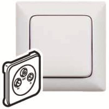 Legrand Creo Koax-Abdeckung 776773 3Loch ultraweiss TV-R-SAT