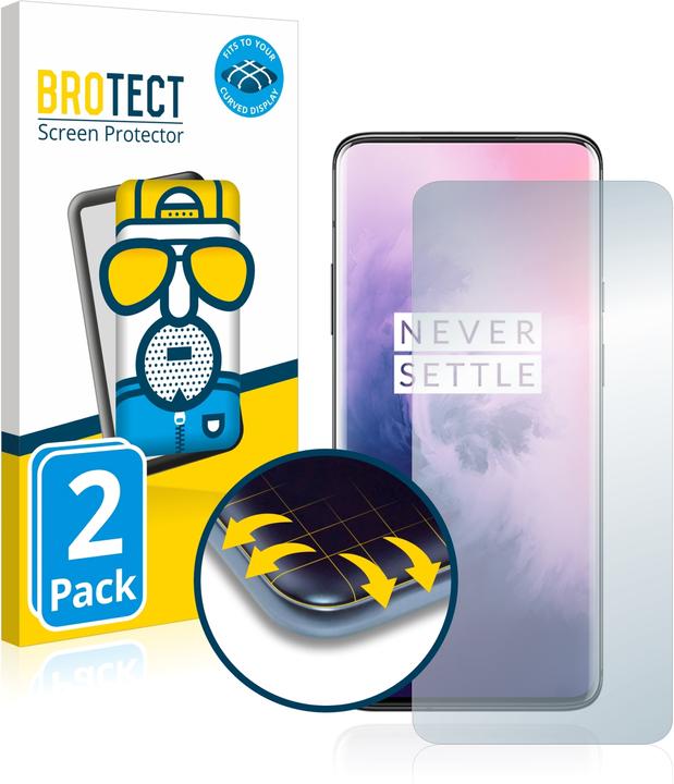 Produktbild BROTECT Full-Cover Displayschutz Matt (2 Stück, OnePlus 7 Pro)