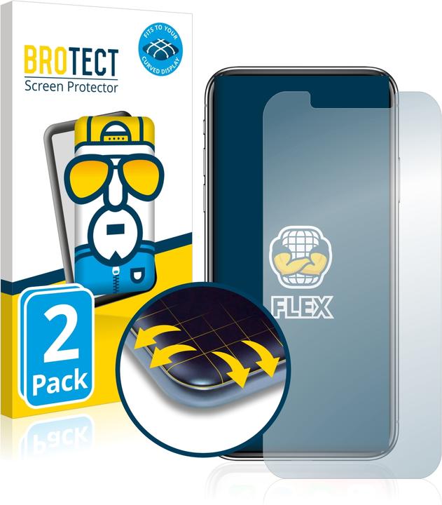 Actual product image BROTECT Full-Cover Protector (2 Piece, Apple iPhone X)
