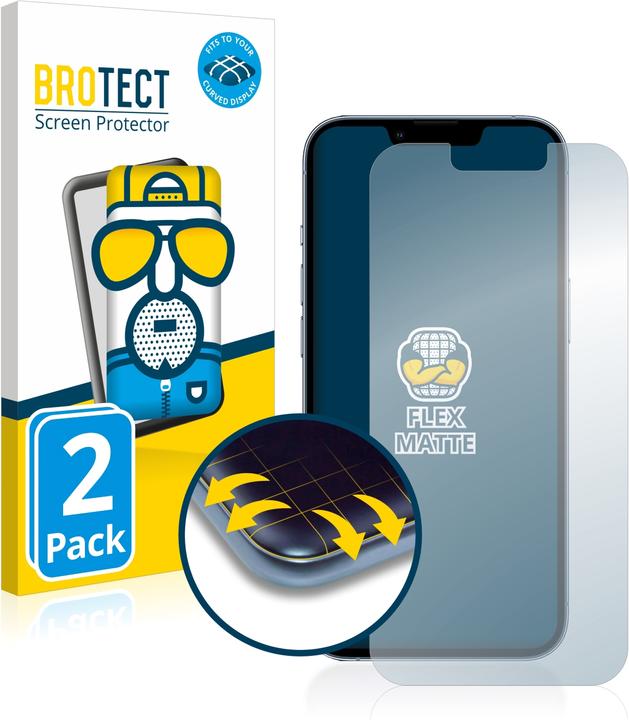 Actual product image BROTECT Full-Cover Protector Matte (2 Piece, Apple iPhone 13 Pro)