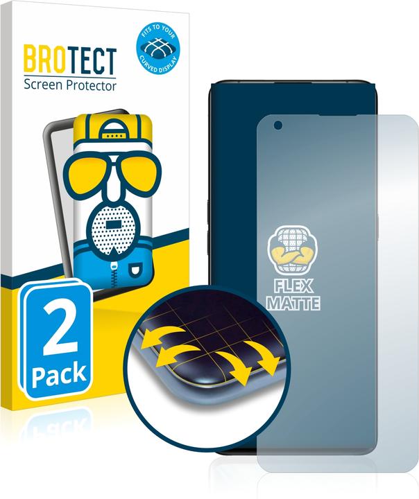 Actual product image BROTECT Full-Cover Protector Matte (2 Piece, Oppo Find X2 Pro)