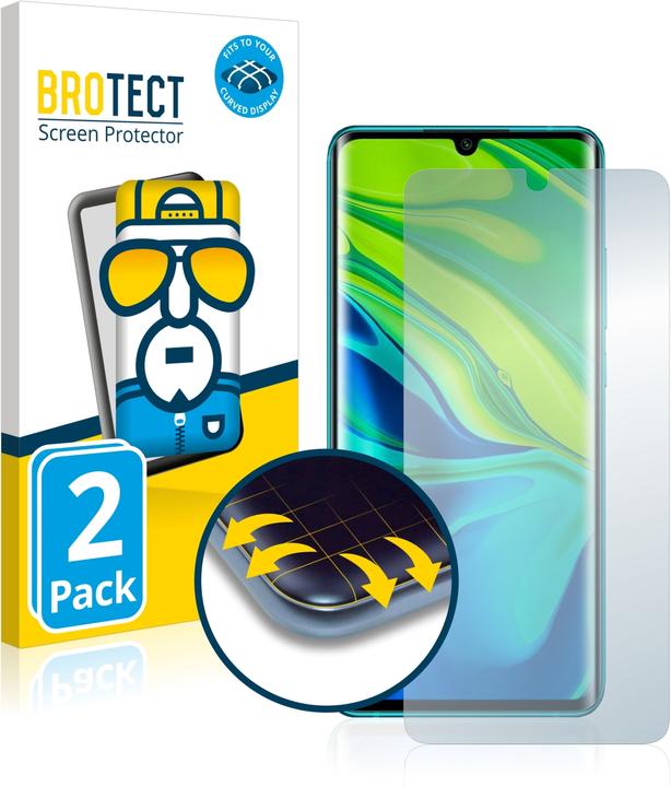 Produktbild BROTECT Full-Cover Displayschutz (2 Stück, Xiaomi Mi Note 10)