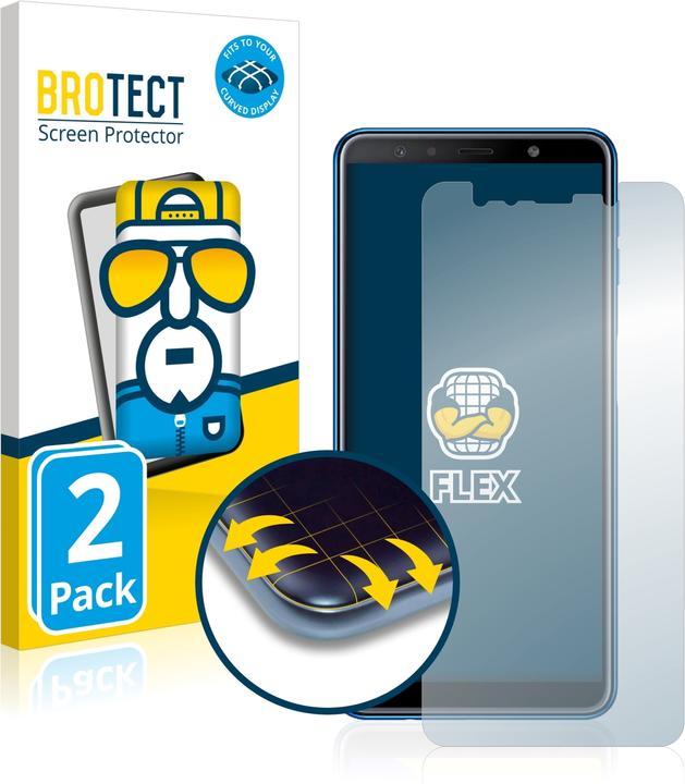 Produktbild BROTECT Full-Cover Displayschutz (2 Stück, Samsung Galaxy A7 (2018))