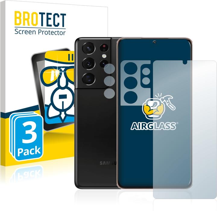 Actual product image BROTECT AirGlass Glass (3 Piece, Samsung Galaxy S21 Ultra 5G)