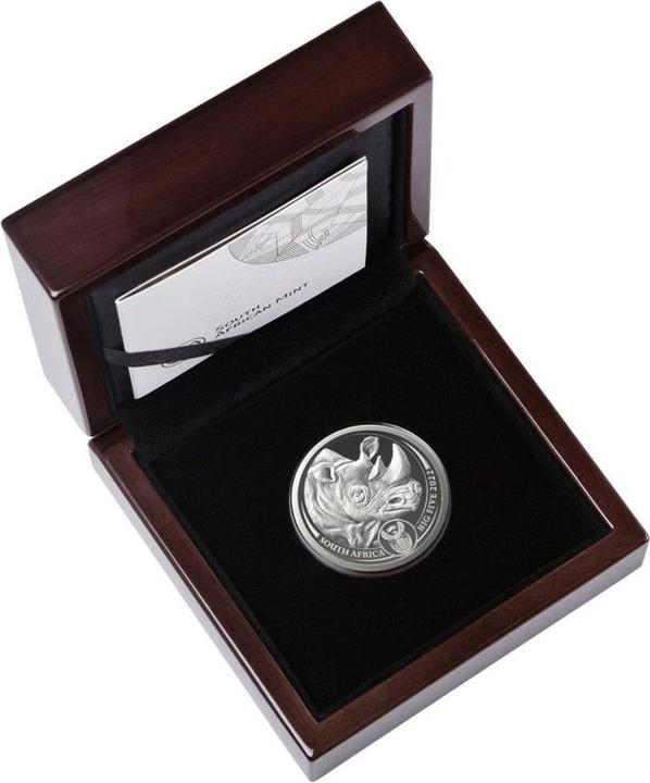 Actual product image South Africa Mint Silber Nashorn 1000 g - Big Five Serie II - 2022 (999, 2022)