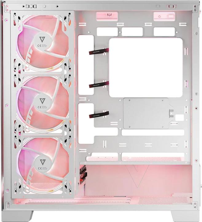 Actual product image Modecom Computer case Volcano SPACE APEX ARGB MIDI USB 3.0 X 2 CYPE-C white (mATX, ATX, ITX)