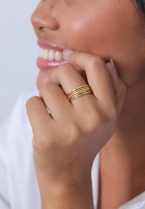 Actual product image Elli Band Ring, Geo, Ring Set (64, 925 Silver)