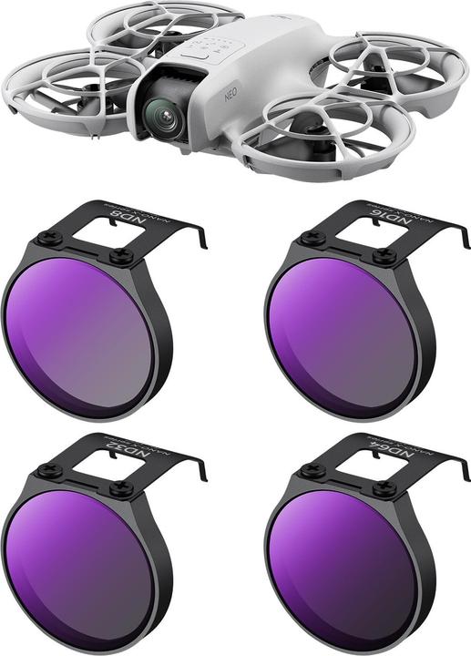 Actual product image K&F Concept 4pcs Filter Kits, ND8+ND16+ND32+ND64, HD, Anti-Reflection Green Coating, Waterproof and Scratch Resi (Camera battery)