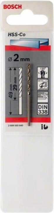 Produktbild Bosch Professional Zubehör Metallbohrer HSS-Co, DIN 338, 6 x 57 x 93 mm, 1er-Pack (6 mm)