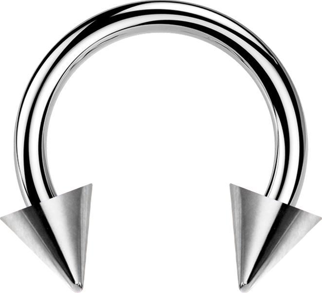 Produktbild Star Piercing Steriler Micro Circular Barbell silber mit zwei Cones (Titan G23, ohne Messing)