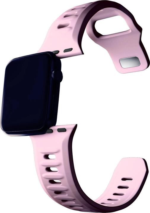 Actual product image 3MK Silicone Watch Strap Powder Pink dla Apple Watch 42/44/45/49 mm