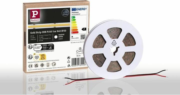 Image du produit Paulmann Bandeau lumineux à LED PAUL (Blanc neutre, 500 cm, Intérieur)