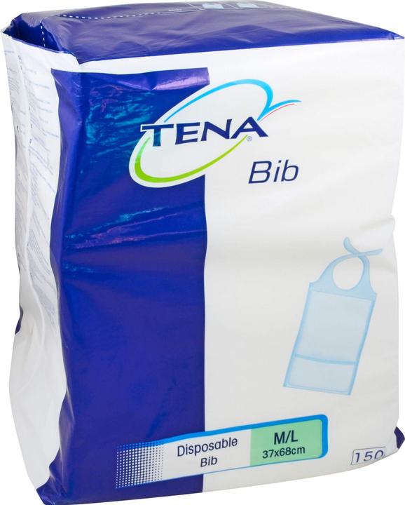 Actual product image Tena Bib protective napkin M/L 37 x 68 cm (150 x, M, L)