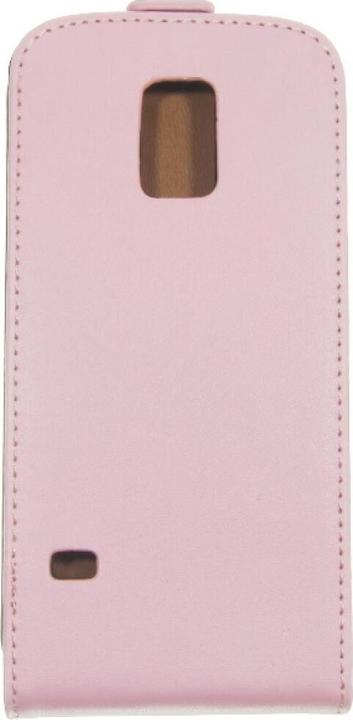 Produktbild OEM Slim Leder Flip Case Galaxy S5 mini - rosa (Samsung Galaxy S5 Mini)