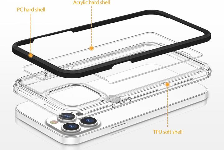 Image du produit Hurtel Clear 3in1 case for Samsung Galaxy A03 silicone cover with frame black (Samsung Galaxy A03)