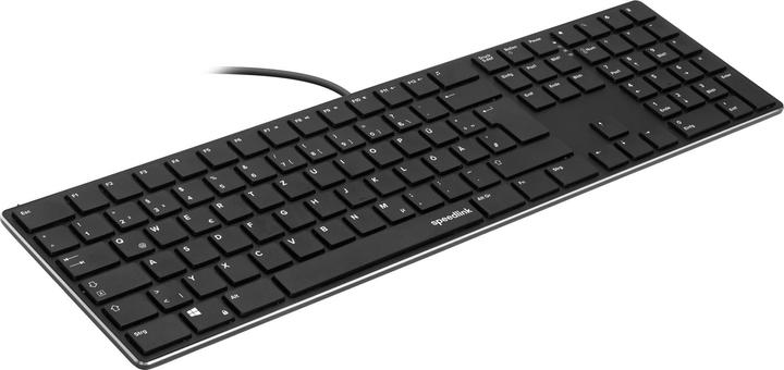 Produktbild Speedlink Tastatur RIVA Slim Metal Scissor, schwarz retail (DE, Kabelgebunden)