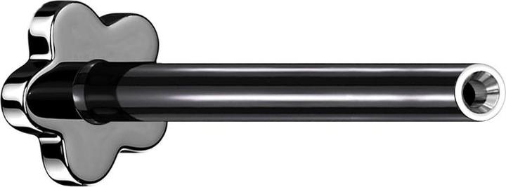 Star Piercing Micro Threadless Labret-Stab Blume schwarz (ohne Messing, Titan G23)