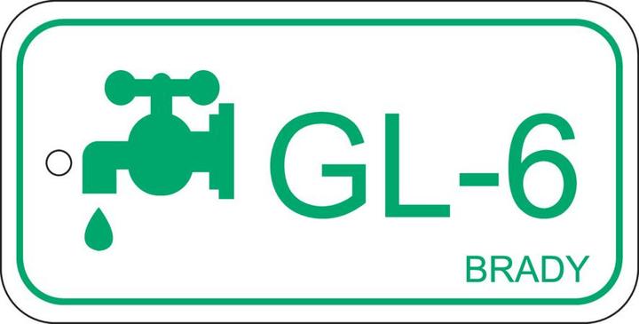 Image du produit Brady B-7527, Panneau en polypropylène, Energy Source Tag - Glycol, 75 x 38mm, vert sur blanc, inscription