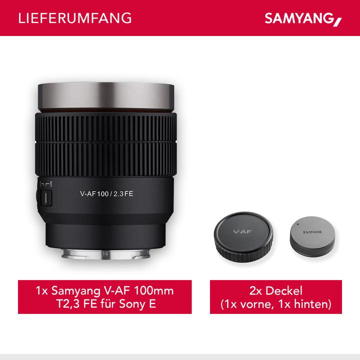 Actual product image Samyang V-AF 100mm T2.3, Sony E (Sony E, full size)