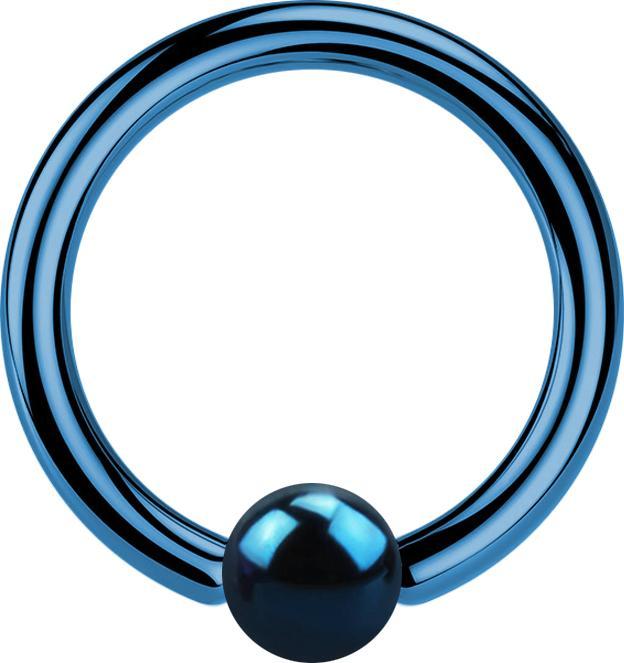 Produktbild Star Piercing Ball Closure Ring dunkelblau (ohne Messing, Titan G23)