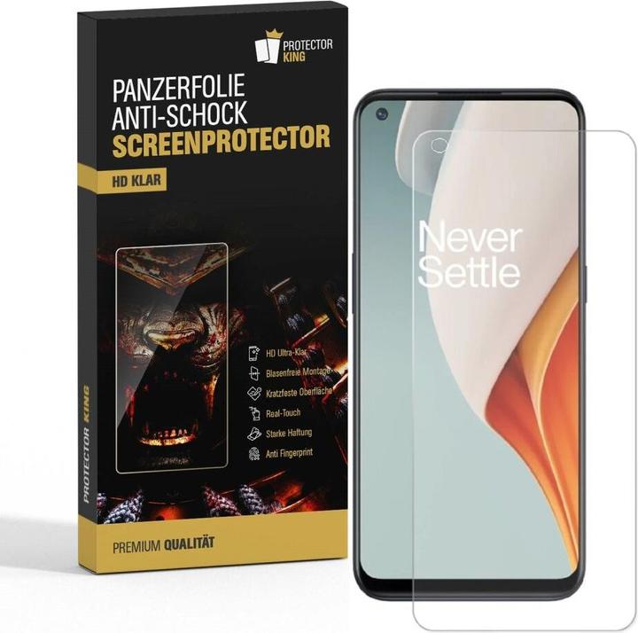Produktbild Protectorking 2x Panzerfolie Anti-Shock HD Klar (2 Stück, OnePlus Nord N100)