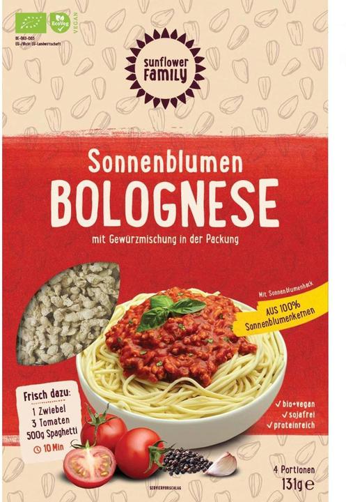 Sunflower Family Hachis de tournesol bolognaise bio (131 g)