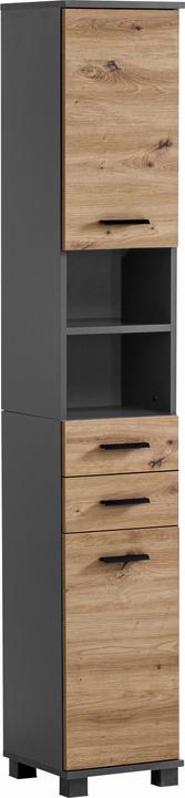 Charcoal, artisan oak decor