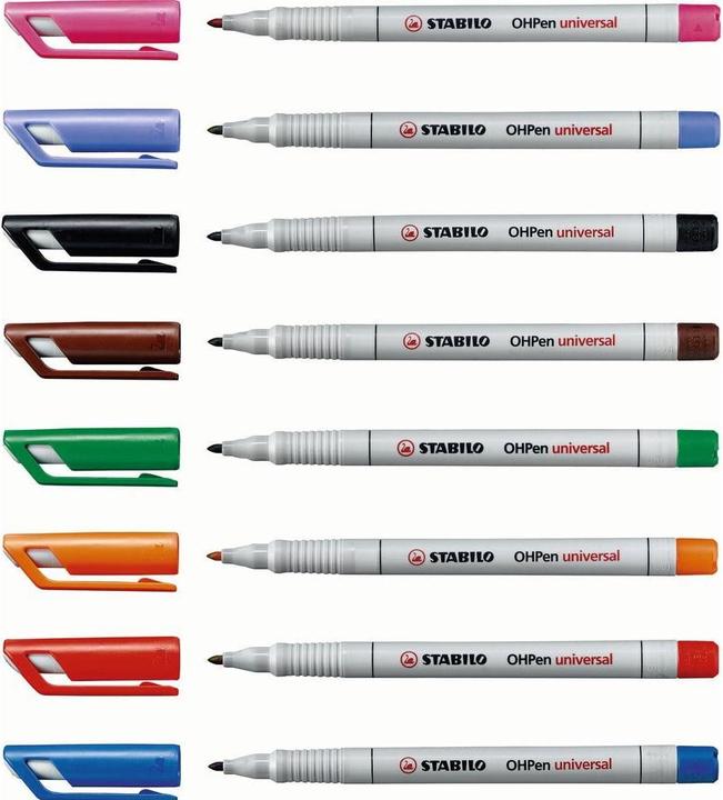 Produktbild STABILO OHPen universal Folienstift wasserlöslich (Mehrfarbig, 1 mm, 1 x)