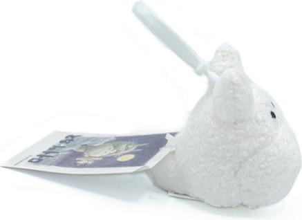 Actual product image - Porte-Clés Peluche Totoro Blanc - 8 cm (6 cm)