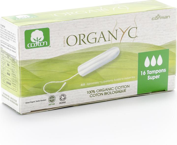 Actual product image Organyc Tampons Super without applicator - 100% organic cotton (16 x, Large)
