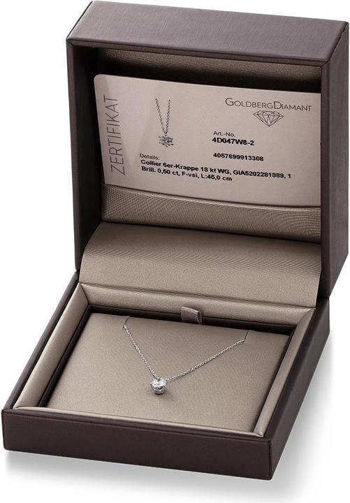 Immagine prodotto Goldberg Diamant Collana solitaria Vendome 750/1000 con certificato di diamante GIA (Oro bianco)