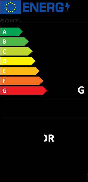 Label énergétique Sony KD-55X85J (55", X85J, LCD, 4K, 2021)