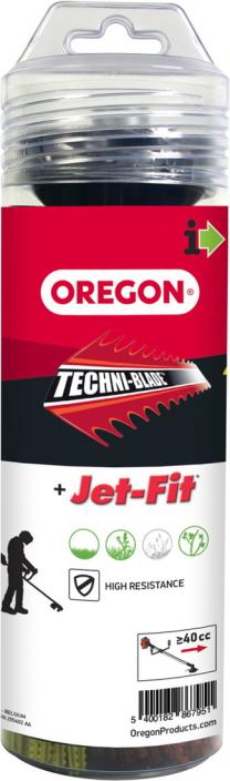 Actual product image Oregon Jet-Fit thread head, 4-thread head incl. Techni Blade thread pieces red + green (Trimmer line + line spool)