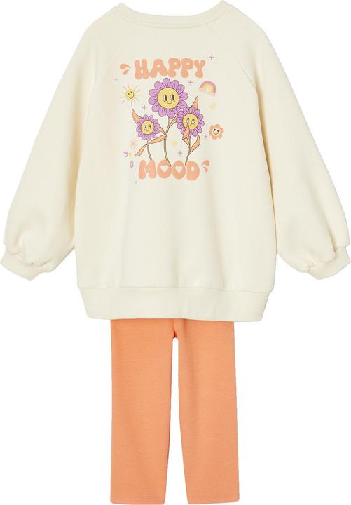 Produktbild Vertbaudet Mädchen-Set: geblümtes Sweatkleid mit Recycling-Polyester & 3/4-Leggings (128)