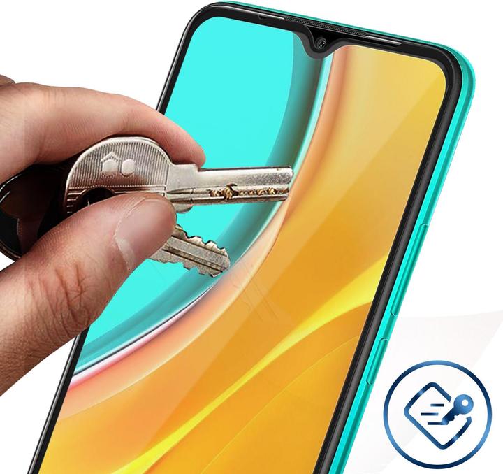 Actual product image Avizar bulletproof glass, glass protective film, protective glass (1 Piece, Xiaomi Redmi 9)