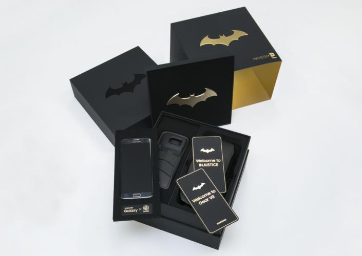 Actual product image Samsung Galaxy S7 Edge Injustice Batman Limited Edition (32 GB, Black, Black Onyx, 5.50", Single SIM, 12 Mpx, 4G)