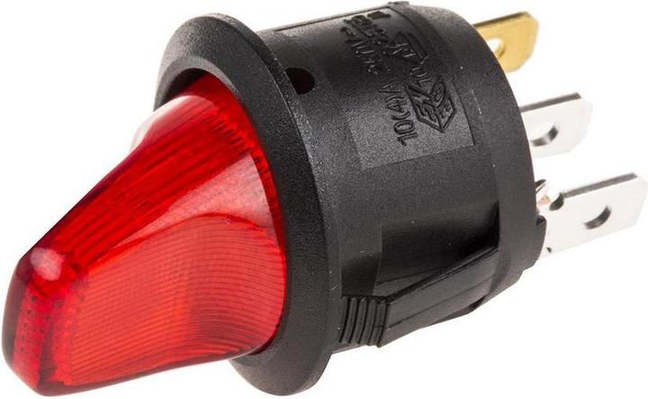 Produktbild Rs Pro Kippschalter 1-polig E-A 10A 250VAC rot
