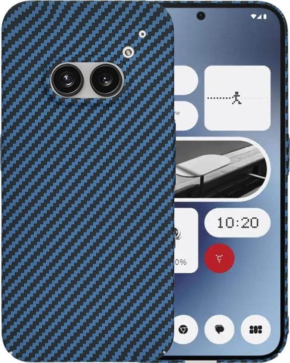 Actual product image Techsuit - Carbonite FiberShell - Nothing Phone (2a) / (2a) Plus - Cyan (Nothing Phone (2a))