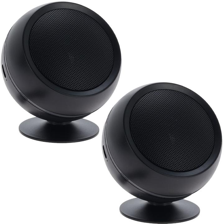 Produktbild ProWorld Mini Lautsprecher mit LED-Streifen, Bluetooth 5.0, 2er-Set (3 h, Akkubetrieb)