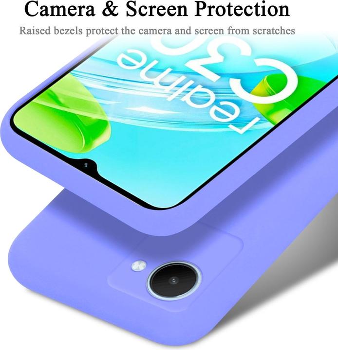 Actual product image Cadorabo TPU Liquid Silicone Case Cover for Realme C30 / Narzo 50i PRIME (Realme Narzo 50i Prime, Nokia C30)