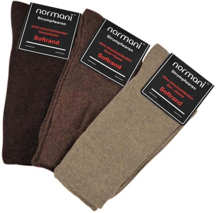 Immagine prodotto Normani 6 paia di calzini comfort con bordo morbido (confezione da 6, 35 - 38)